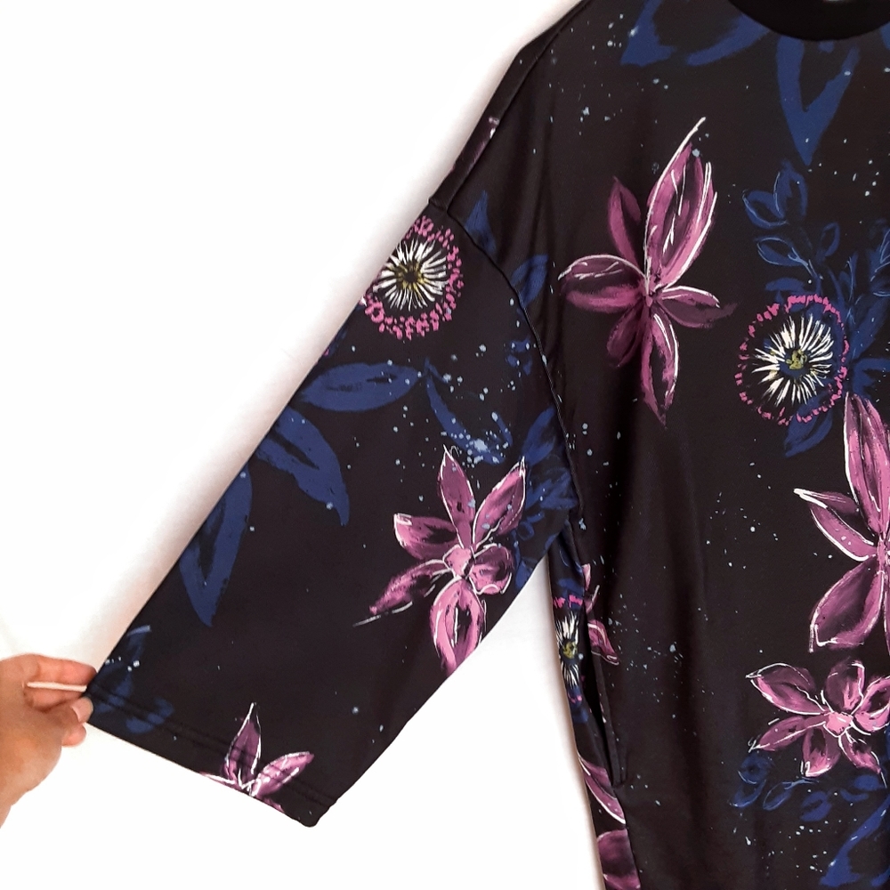 PUMA Archive Floral Logo Print Mini Shirt Dress Size Medium - Picture 3 of 6